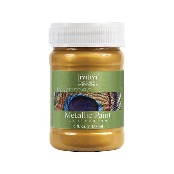 Modern Masters Modern Masters Metallic Paint Collection Satin Iridescent Gold Water-Based Metallic Paint 6 oz ME19406 - main